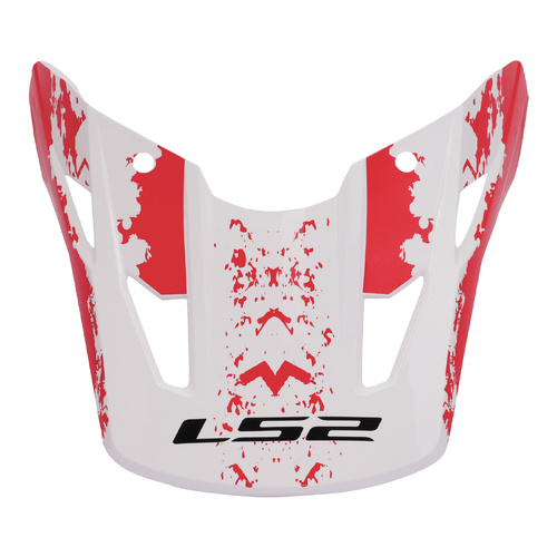 LS2 COZ Peak Hyde Red/White Helmet Peaks
