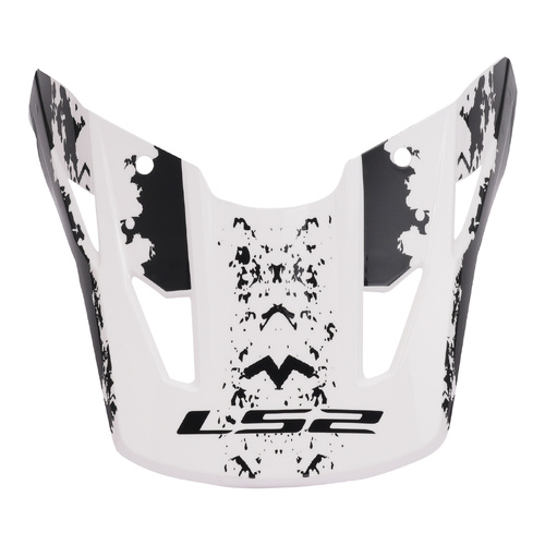 LS2 COZ Peak Hyde Black/White Helmet Peaks