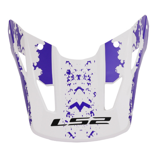 LS2 COZ Peak Hyde Blue/White Helmet Peaks