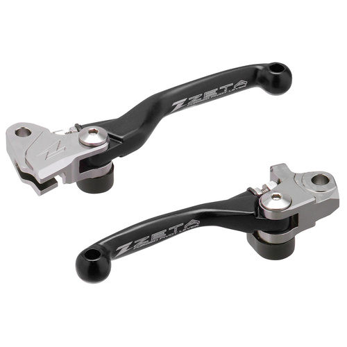 Zeta Black Pivot Lever Set for Honda CRF450R 2021-2025