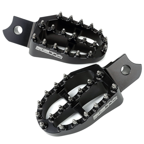 Zeta 57mm Black Alloy Ultrawide Footpegs for YAMAHA YZ125 1997-2025