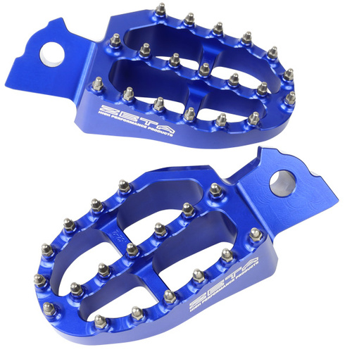 Zeta 57mm Blue Alloy Ultrawide Footpegs for YAMAHA WR250F 2007-2024
