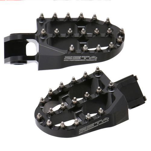 Zeta 57mm Black Alloy Ultrawide Footpegs for KTM 65SX 2009-2023
