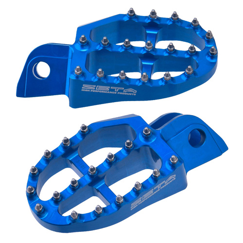 Zeta 57mm H-Blue Alloy Ultrawide Footpegs for KTM FREERIDE350 2012-2017