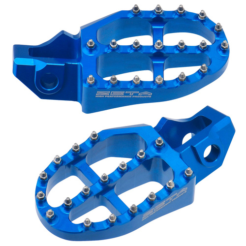 Zeta 57mm H-Blue Alloy Ultrawide Footpegs for GASGAS MC450F 2021-2023
