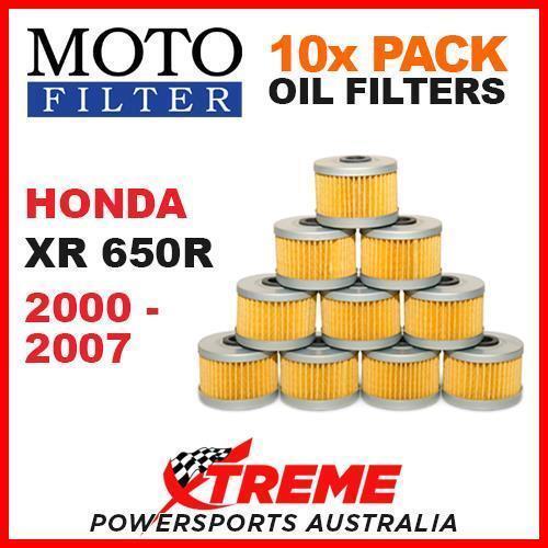 10 PACK MX MOTO FILTER OIL FILTERS HONDA XR650R XR 650R 2000-2007 OFF ROAD