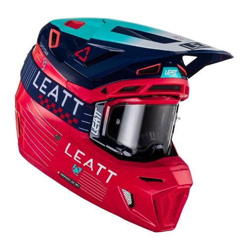 Leatt V23 8.5 Red Moto Helmet Kit L