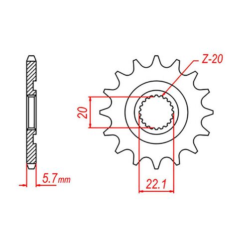 12 Tooth Front Sprocket for Yamaha WR250F 2001-2023