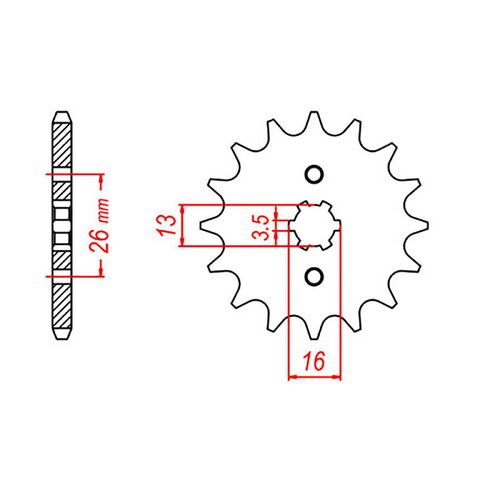 12 Tooth Front Sprocket for Yamaha YZ50 1980-1983