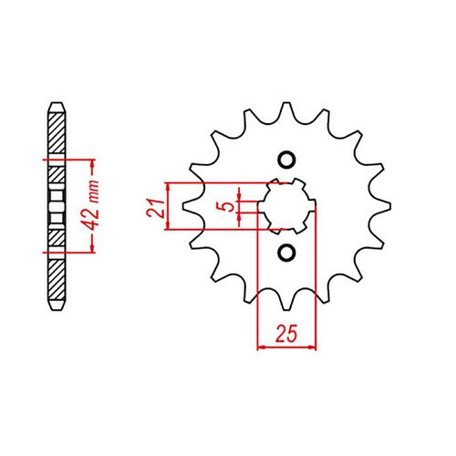 15 Tooth Front Sprocket for Yamaha XT250 1980-1991