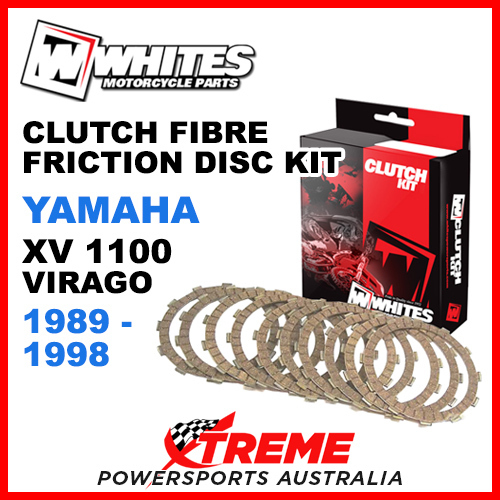 Whites Yamaha XV1100 XV 1100 Virago 1989-1998 Clutch Fibre Friction Disc Kit