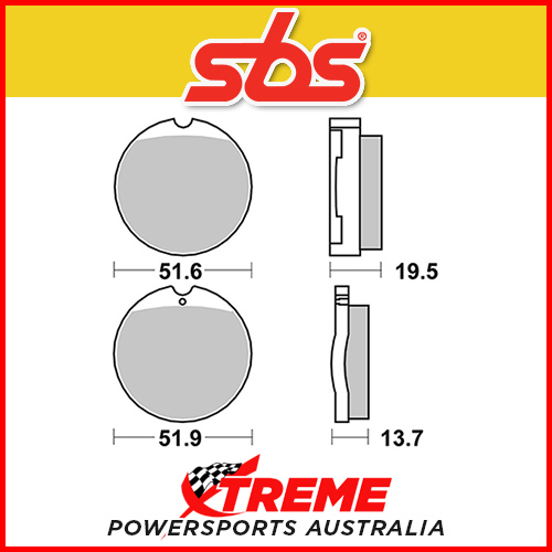 SBS Ceramic Front Brake Pads for EBC Honda CJ 250 T 1977