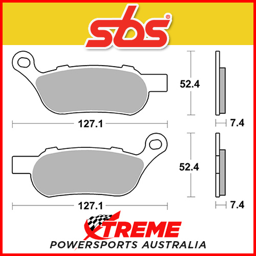 SBS Carbon Rear Brake Pads for Harley Davidson FXDL Low Rider 08-09
