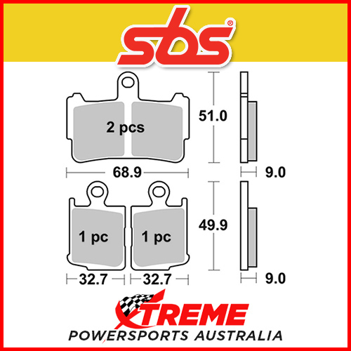 SBS Sintered Front Brake Pads for Honda VFR 1200 FAD - DCT/GT 14-15