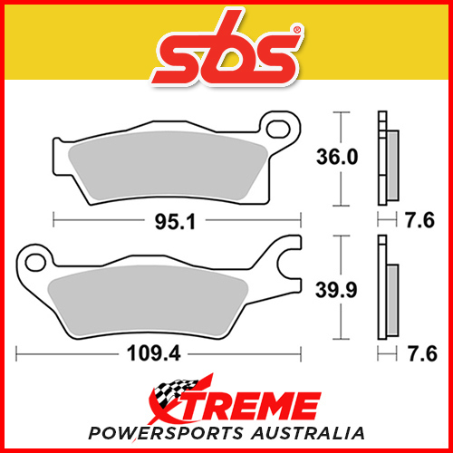 SBS Sintered Front Right Brake Pads for Can Am Outlander 500 13-14 EBC