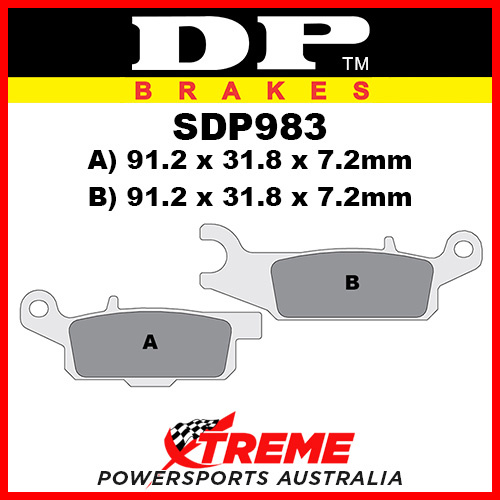 DP Brakes Yamaha YZ450F 2007-2018 SDP Pro-MX Copper Front Brake Pad