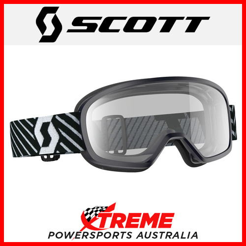 Scott Black Buzz MX Goggles With Clear Lens Motocross Dirt Bike