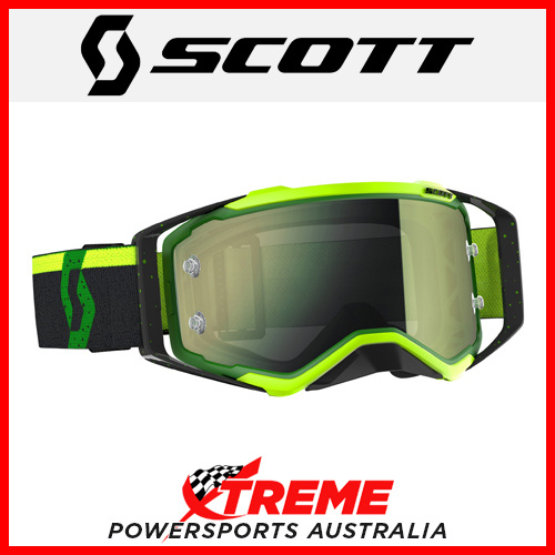 Scott Green/Black Prospect Goggles With Yellow Chrome Lens Motocross Dirt Bike