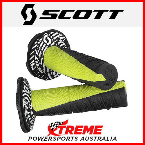 Scott Duece Grip Half-Waffle Black/Green Motocross Handlebar 2196271043