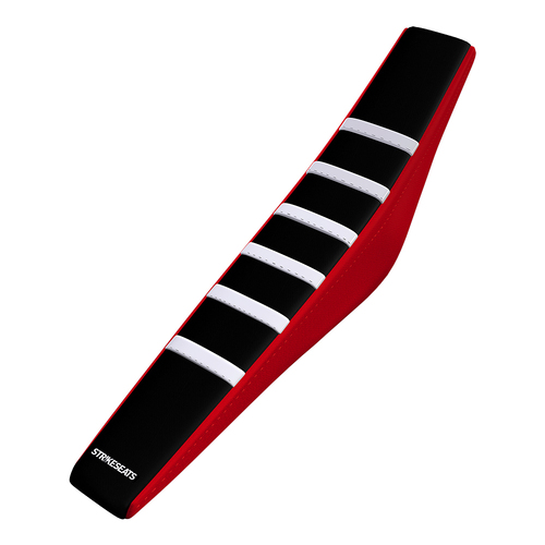 Strike Seats Gripper Ribbed White/Black/Red Seat Cover for Honda CRF50 2004-2023