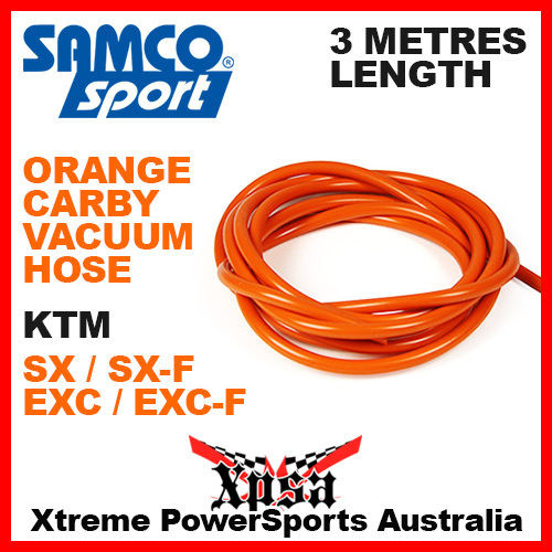 3M SAMCO SILICONE CARBY CARBURETTOR VACUUM HOSE ORG KTM SX EXC F 200 250 350 450