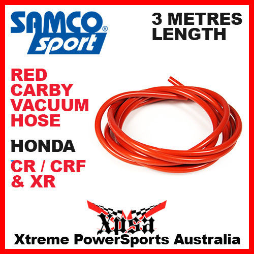 3M SAMCO SILICONE CARBY CARBURETTOR VACUUM HOSE RED HONDA CR CRF 125 250 450 MX