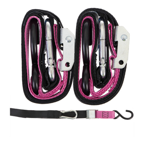 Gorillas Grip Tie Down Strap 38mm Black/Lavender Loop Pair