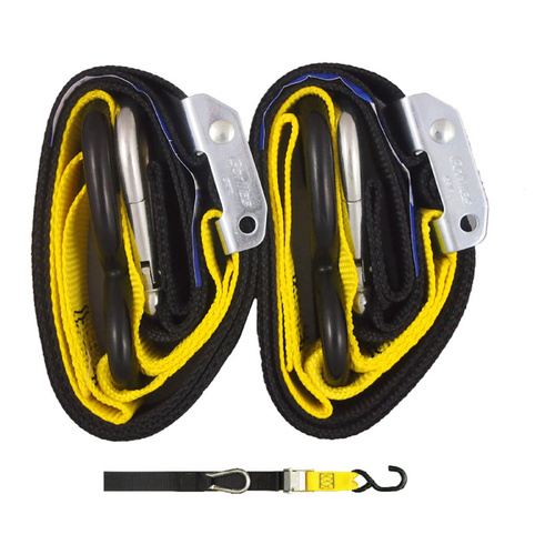 Gorillas Grip Tie Down Strap 38mm Black/Yellow Loop Pair
