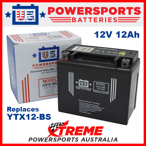 AGM 12V 12AH Battery for Arctic Cat 300 CORE 2012-2013 YTX12-BS