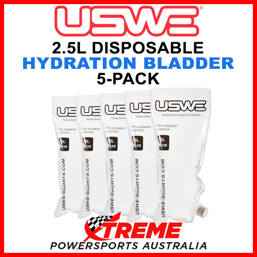 USWE 2.5L Disposable Refill Hydration Bladder 5-Pack 101016