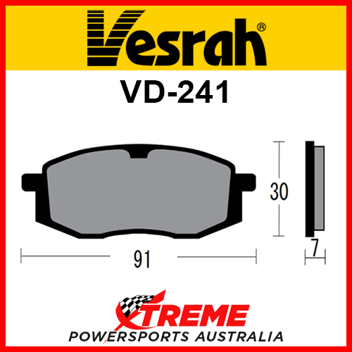 Vesrah Organic Front Brake Pads for Yamaha TT 350 ITJ 1985 1986 1987 1988 1989