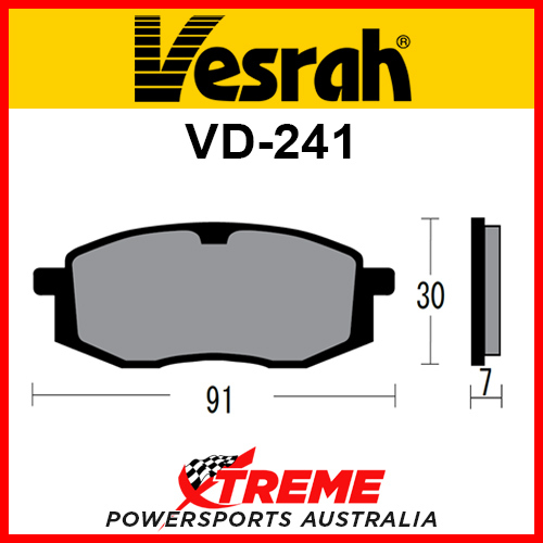 Vesrah Organic Front Brake Pads for Yamaha TT 600 W 1989 1990 1991 1992