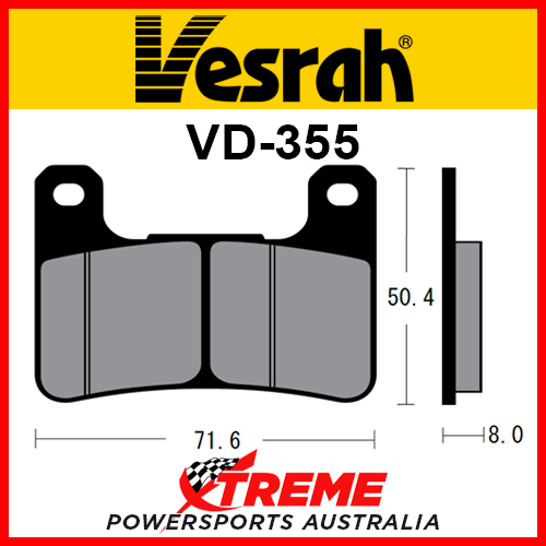 For Suzuki M 1800 R2 Intruder 08-09 Vesrah Organic Front Brake Pad VD-355