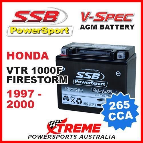 SSB 12V V-SPEC DRY CELL AGM 265 CCA BATTERY HONDA VTR1000F VTR 1000F 1997-2000
