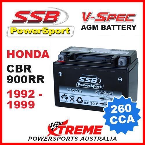 SSB 12V V-SPEC DRY CELL AGM 260 CCA BATTERY HONDA CBR900RR CBR 900RR 1992-1999