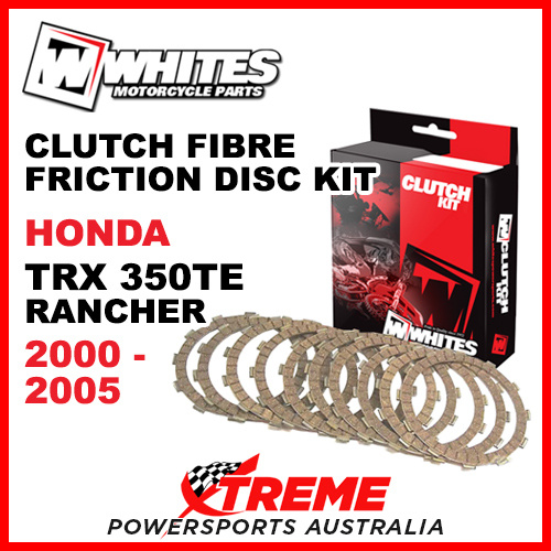 Whites Honda TRX350TE TRX 350TE Rancher 2000-2005 Clutch Fibre Friction Disc Kit