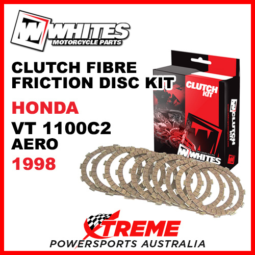 Whites Honda VT1100C2 VT 1100 C2 Aero 1998 Clutch Fibre Friction Disc Kit