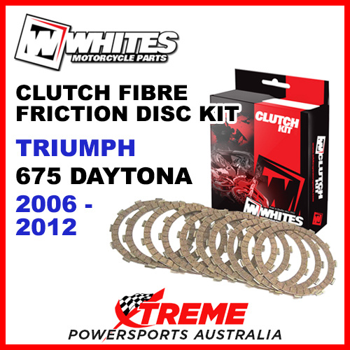Whites Triumph 675 Daytona 2006-2012 Clutch Fibre Friction Disc Kit