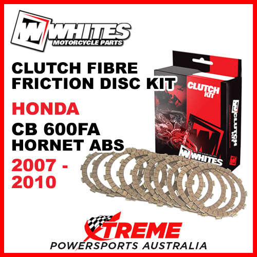 Whites Honda CB600FA Hornet ABS 2007-2010 Clutch Fibre Friction Disc Kit