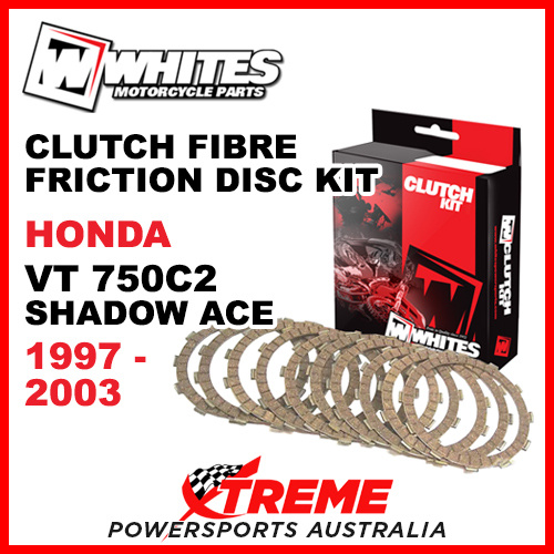Whites Honda VT750C2 Shadow Ace 1997-2003 Clutch Fibre Friction Disc Kit