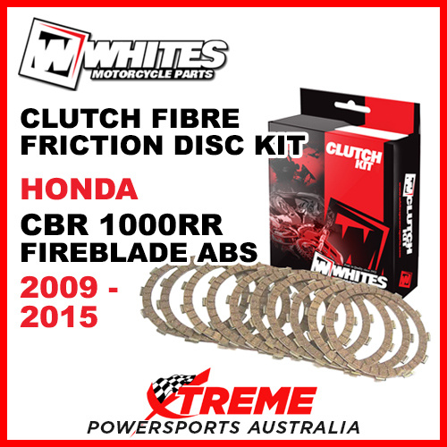 Whites Honda CBR 1000RR Fireblade ABS 2009-2015 Clutch Fibre Friction Disc Kit