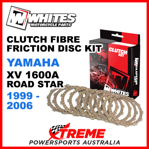 Whites Yamaha XV 1600A Road Star 1999-2006 Clutch Fibre Friction Disc Kit