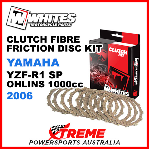 Whites Yamaha YZF-R1 SP 1000cc OHLINS 2006 Clutch Fibre Friction Disc Kit