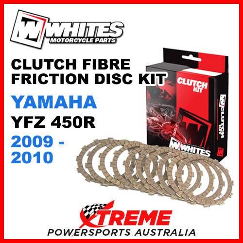 Whites Yamaha YFZ450R YFZ 450R 2009-2010 Clutch Fibre Friction Disc Kit