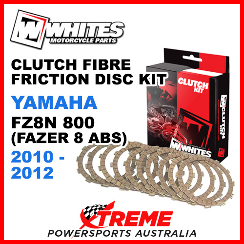 Whites Yamaha FZ8N 800 Fazer 8 ABS 2010-2012 Clutch Fibre Friction Disc Kit