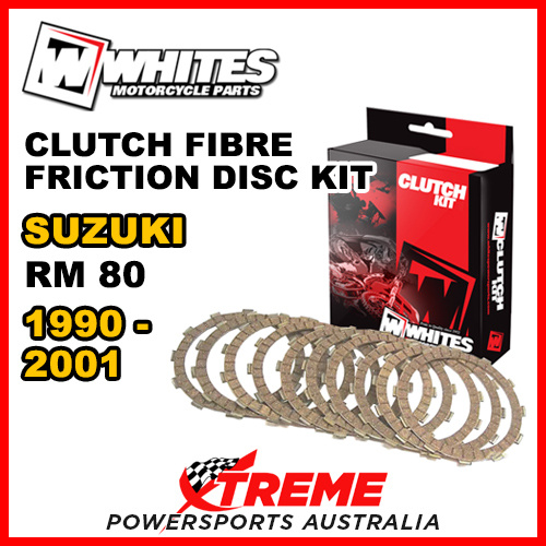 Whites For Suzuki RM80 RM 80 1990-2001 Clutch Fibre Friction Disc Kit
