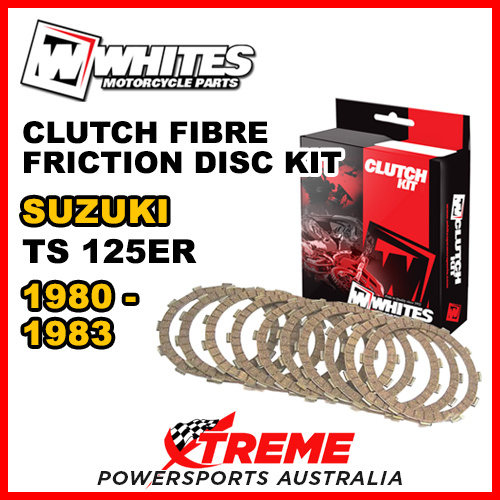 Whites For Suzuki TS125ER TS 125ER 1980-1983 Clutch Fibre Friction Disc Kit