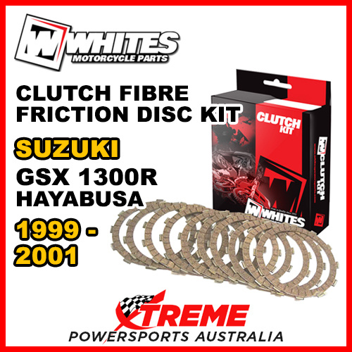 Whites For Suzuki GSX1300R Hayabusa 1999-2001 Clutch Fibre Friction Disc Kit