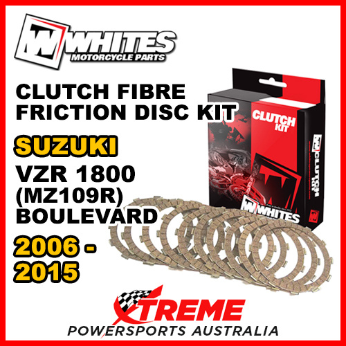 Whites For Suzuki VZR1800 MZ109R Boulevard 2006-2015 Clutch Fibre Friction Disc Kit