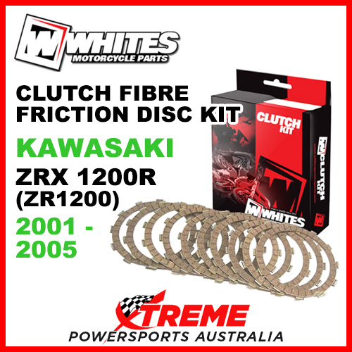 Whites Kawasaki ZRX1200R ZR12000 2001-2005 Clutch Fibre Friction Disc Kit